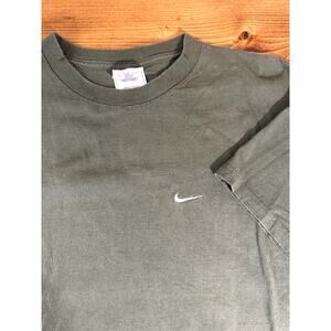 Vintage Nike Swoosh Embroidered Perfect Faded Black XXL Shirt